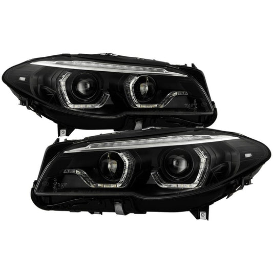 Kies-Motorsports SPYDER Spyder BMW 5 Series F10 11-13 Xenon/HID AFS Projector Headlights - Black PRO-YD-BMWF10HIDAFS-SEQ-BK