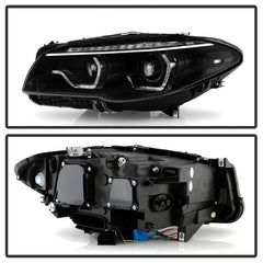 Kies-Motorsports SPYDER Spyder BMW 5 Series F10 11-13 Xenon/HID AFS Projector Headlights - Black PRO-YD-BMWF10HIDAFS-SEQ-BK