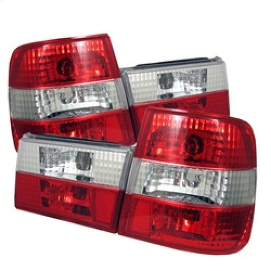 Kies-Motorsports SPYDER Spyder BMW E34 5-Series 88-95 Euro Style Tail Lights Red Clear ALT-YD-BE3488-RC