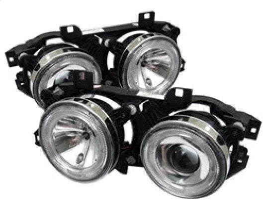 Kies-Motorsports SPYDER Spyder BMW E34 5-Series 89-94 Projector Headlights NO FIT 750 LED Halo Chrm PRO-YD-BMWE34-HL-C