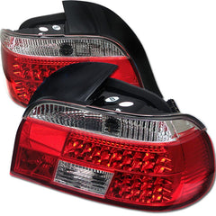 Kies-Motorsports SPYDER Spyder BMW E39 5-Series 97-00 LED Tail Lights Red Clear ALT-YD-BE3997-LED-RC