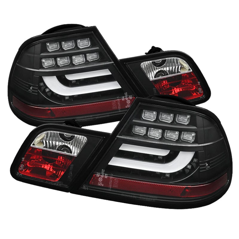 Kies-Motorsports SPYDER Spyder BMW E46 00-03 2Dr Coupe Light Bar LED Tail Lights Blk ALT-YD-BE4600-LBLED-BK