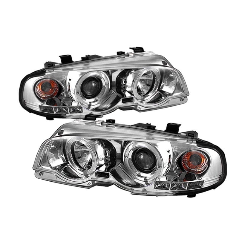Kies-Motorsports SPYDER Spyder BMW E46 3-Series 00-03 2DR 2DR 1PC Projector LED Halo LED Chrm PRO-YD-BMWE46-2D-HL-C