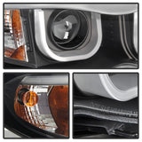 Kies-Motorsports SPYDER Spyder BMW E46 3-Series 02-05 4DR Projector Headlights 1PC 3D Halo Blk PRO-YD-BMWE4602-4D-3DDRL-BK