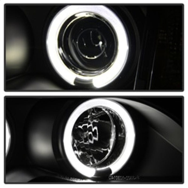 Kies-Motorsports SPYDER Spyder BMW E46 3-Series 02-05 4DR Projector Headlights 1PC LED Halo Blk PRO-YD-BMWE4602-4D-AM-BK