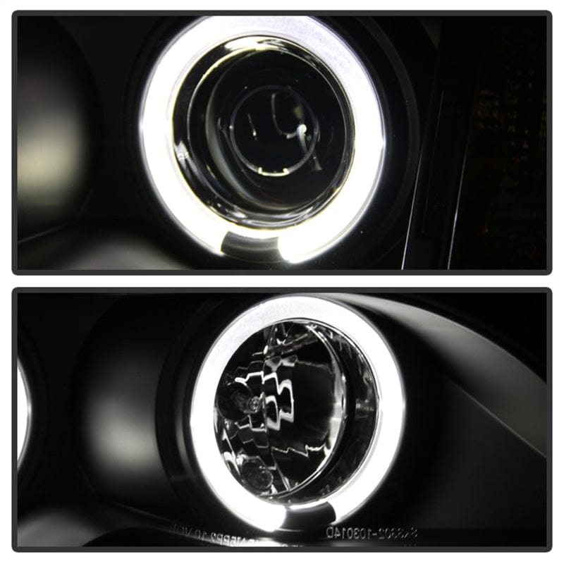 Kies-Motorsports SPYDER Spyder BMW E46 3-Series 02-05 4DR Projector Headlights 1PC LED Halo Blk PRO-YD-BMWE4602-4D-AM-BK