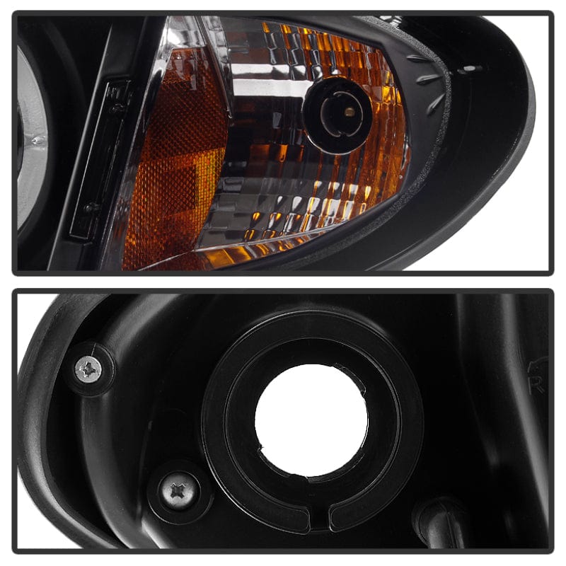 Kies-Motorsports SPYDER Spyder BMW E46 3-Series 02-05 4DR Projector Headlights 1PC LED Halo Blk PRO-YD-BMWE4602-4D-AM-BK