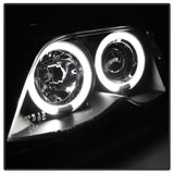 Kies-Motorsports SPYDER Spyder BMW E46 3-Series 02-05 4DR Projector Headlights 1PC LED Halo Blk PRO-YD-BMWE4602-4D-AM-BK