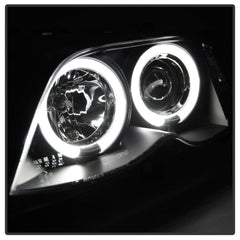 Kies-Motorsports SPYDER Spyder BMW E46 3-Series 02-05 4DR Projector Headlights 1PC LED Halo Blk PRO-YD-BMWE4602-4D-AM-BK
