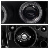Kies-Motorsports SPYDER Spyder BMW E46 3-Series 02-05 4DR Projector Headlights 1PC LED Halo Blk PRO-YD-BMWE4602-4D-AM-BK