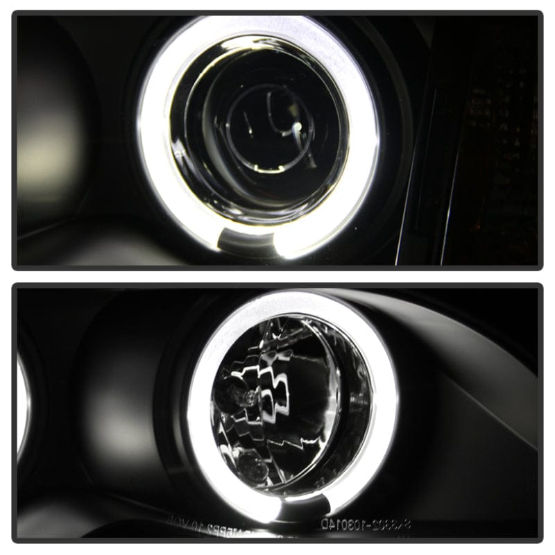 Kies-Motorsports SPYDER Spyder BMW E46 3-Series 02-05 4DR Projector Headlights 1PC LED Halo Blk PRO-YD-BMWE4602-4D-AM-BK