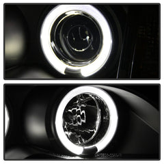 Kies-Motorsports SPYDER Spyder BMW E46 3-Series 02-05 4DR Projector Headlights 1PC LED Halo Blk PRO-YD-BMWE4602-4D-AM-BK