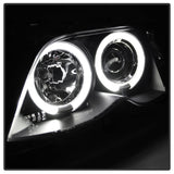 Kies-Motorsports SPYDER Spyder BMW E46 3-Series 02-05 4DR Projector Headlights 1PC LED Halo Blk PRO-YD-BMWE4602-4D-AM-BK
