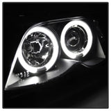 Kies-Motorsports SPYDER Spyder BMW E46 3-Series 02-05 4DR Projector Headlights 1PC LED Halo Blk PRO-YD-BMWE4602-4D-AM-BK