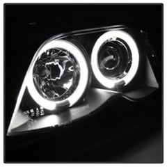 Kies-Motorsports SPYDER Spyder BMW E46 3-Series 02-05 4DR Projector Headlights 1PC LED Halo Blk PRO-YD-BMWE4602-4D-AM-BK