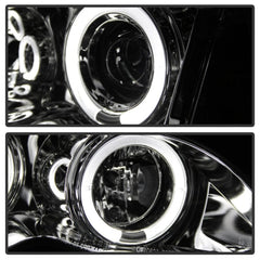 Kies-Motorsports SPYDER Spyder BMW E46 3-Series 02-05 4DR Projector Headlights 1PC LED Halo Chrm PRO-YD-BMWE4602-4D-AM-C