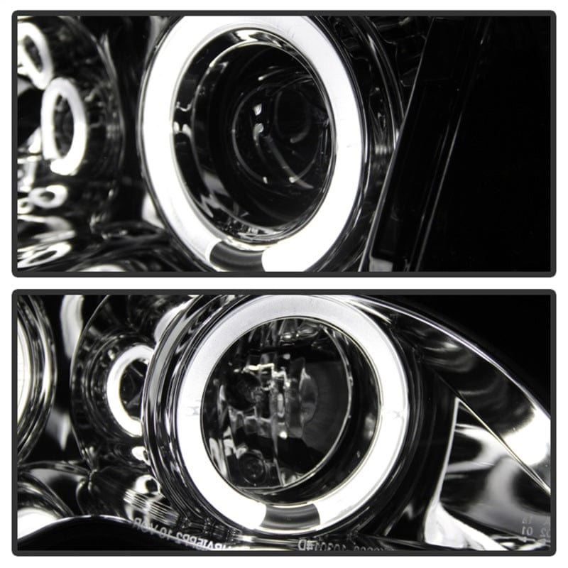 Kies-Motorsports SPYDER Spyder BMW E46 3-Series 02-05 4DR Projector Headlights 1PC LED Halo Chrm PRO-YD-BMWE4602-4D-AM-C
