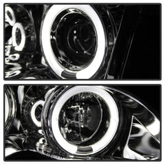 Kies-Motorsports SPYDER Spyder BMW E46 3-Series 02-05 4DR Projector Headlights 1PC LED Halo Chrm PRO-YD-BMWE4602-4D-AM-C