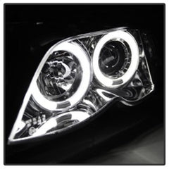 Kies-Motorsports SPYDER Spyder BMW E46 3-Series 02-05 4DR Projector Headlights 1PC LED Halo Chrm PRO-YD-BMWE4602-4D-AM-C