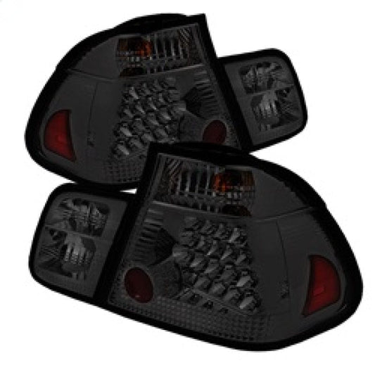 Kies-Motorsports SPYDER Spyder BMW E46 3-Series 02-05 4Dr Tail Lights Smke ALT-YD-BE4602-4D-LED-SM