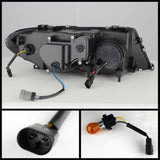 Kies-Motorsports SPYDER Spyder BMW E46 3-Series 04-06 2 DR Projector Halogen Model- LED Halo Blk PRO-YD-BMWE4604-2DR-HL-BK