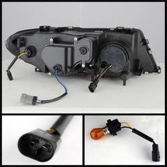 Kies-Motorsports SPYDER Spyder BMW E46 3-Series 04-06 2 DR Projector Halogen Model- LED Halo Blk PRO-YD-BMWE4604-2DR-HL-BK