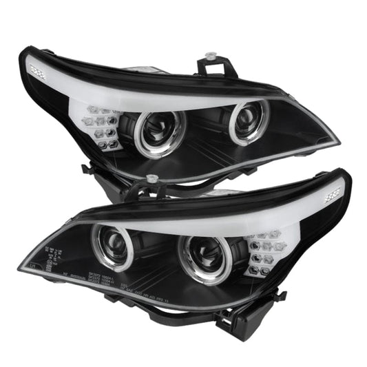 Kies-Motorsports SPYDER Spyder BMW E60 5-Series 04-07 Projector Halogen Model- CCFL Halo Blk PRO-YD-BMWE6004-CCFL-BK