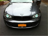 Kies-Motorsports SPYDER Spyder BMW E87 1-Series 08-11 Projector Headlights LED Halo Black High H1 Low H7 PRO-YD-BMWE87-HL-BK