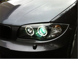 Kies-Motorsports SPYDER Spyder BMW E87 1-Series 08-11 Projector Headlights LED Halo Black High H1 Low H7 PRO-YD-BMWE87-HL-BK