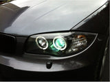 Kies-Motorsports SPYDER Spyder BMW E87 1-Series 08-11 Projector Headlights LED Halo Black High H1 Low H7 PRO-YD-BMWE87-HL-BK