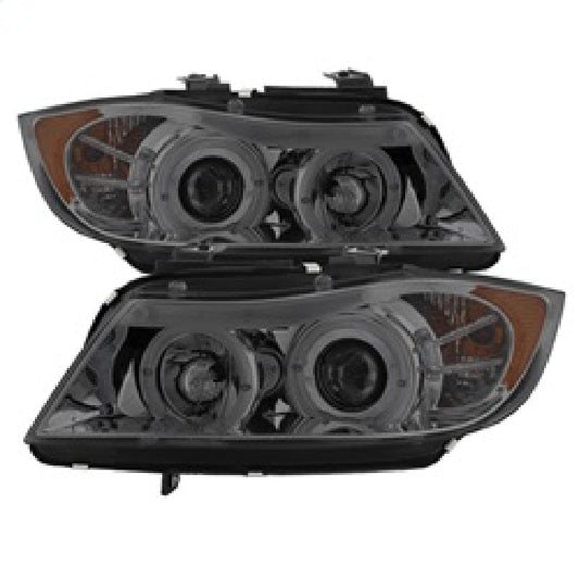 Kies-Motorsports SPYDER Spyder BMW E90 3-Series 06-08 (4 dr) Proj LED Halo Amber Reflctr Rplc Bulb Smke PRO-YD-BMWE9005-AM-S