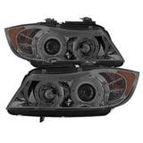 Kies-Motorsports SPYDER Spyder BMW E90 3-Series 06-08 (4 dr) Proj LED Halo Amber Reflctr Rplc Bulb Smke PRO-YD-BMWE9005-AM-S