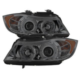 Kies-Motorsports SPYDER Spyder BMW E90 3-Series 06-08 (4 dr) Proj LED Halo Amber Reflctr Rplc Bulb Smke PRO-YD-BMWE9005-AM-S