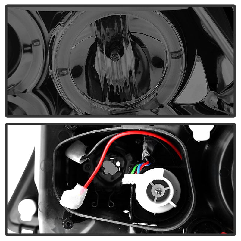 Kies-Motorsports SPYDER Spyder BMW E90 3-Series 06-08 (4 dr) Proj LED Halo Amber Reflctr Rplc Bulb Smke PRO-YD-BMWE9005-AM-S