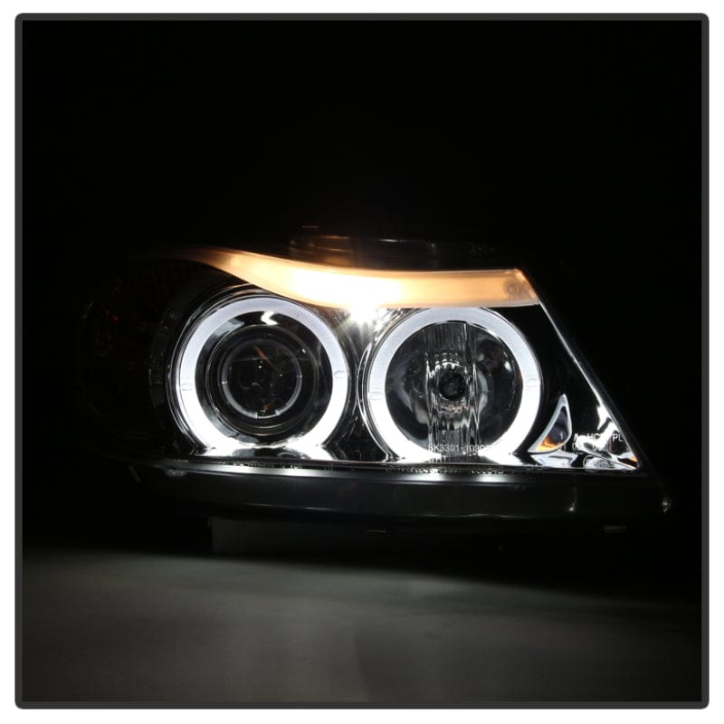 Kies-Motorsports SPYDER Spyder BMW E90 3-Series 06-08 (4 dr) Proj LED Halo Amber Reflctr Rplc Bulb Smke PRO-YD-BMWE9005-AM-S
