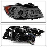 Kies-Motorsports SPYDER Spyder BMW E90 3-Series 06-08 (4 dr) Proj LED Halo Amber Reflctr Rplc Bulb Smke PRO-YD-BMWE9005-AM-S