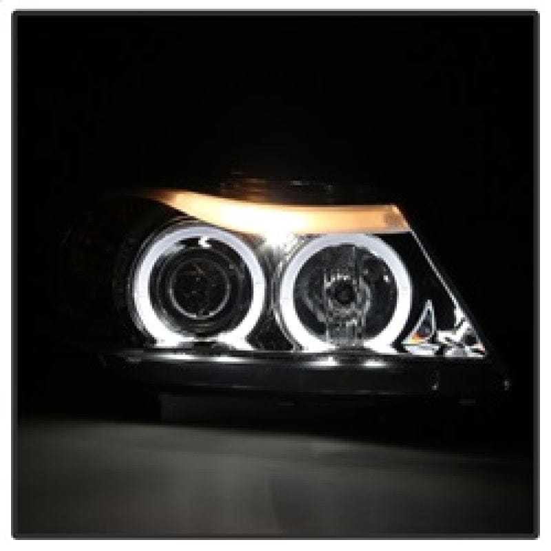 Kies-Motorsports SPYDER Spyder BMW E90 3-Series 06-08 (4 dr) Proj LED Halo Amber Reflctr Rplc Bulb Smke PRO-YD-BMWE9005-AM-S