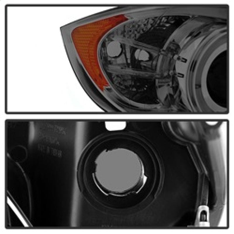 Kies-Motorsports SPYDER Spyder BMW E90 3-Series 06-08 (4 dr) Proj LED Halo Amber Reflctr Rplc Bulb Smke PRO-YD-BMWE9005-AM-S