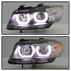Kies-Motorsports SPYDER Spyder BMW E90 3-Series 06-08 4DR Headlights - Halogen Model Only - Black PRO-YD-BMWE9005V2-AM-BK