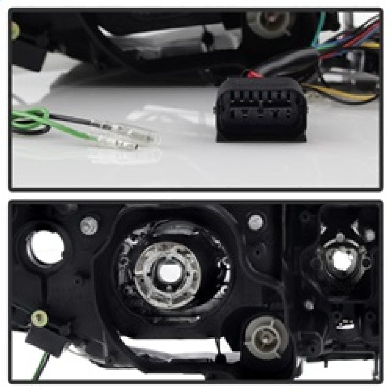 Kies-Motorsports SPYDER Spyder BMW E90 3-Series 06-08 4DR Headlights - Halogen Model Only - Black PRO-YD-BMWE9005V2-AM-BK