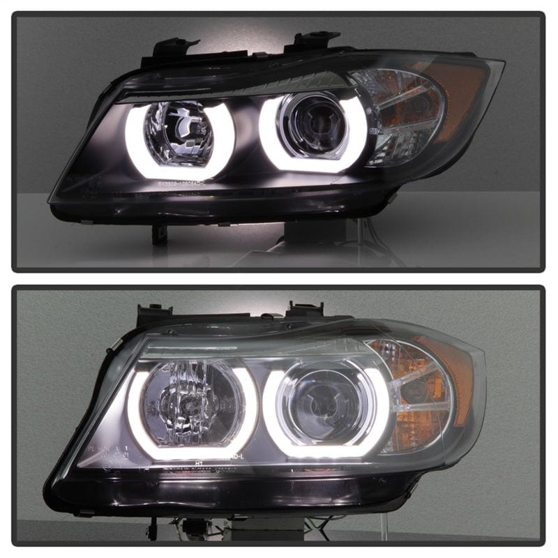Kies-Motorsports SPYDER Spyder BMW E90 3-Series 06-08 4DR V2 Headlights - HID Only - Black PRO-YD-BMWE9005V2-HID-DRL-BK