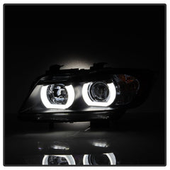 Kies-Motorsports SPYDER Spyder BMW E90 3-Series 06-08 4DR V2 Headlights - HID Only - Black PRO-YD-BMWE9005V2-HID-DRL-BK