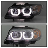 Kies-Motorsports SPYDER Spyder BMW E90 3-Series 06-08 4DR V2 Headlights - HID Only - Black PRO-YD-BMWE9005V2-HID-DRL-BK