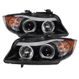 Kies-Motorsports SPYDER Spyder BMW E90 3-Series 06-08 Projector LED Halo Amber Reflctr Rplc Bulb Blk PRO-YD-BMWE9005-AM-BK