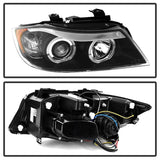 Kies-Motorsports SPYDER Spyder BMW E90 3-Series 06-08 Projector LED Halo Amber Reflctr Rplc Bulb Blk PRO-YD-BMWE9005-AM-BK