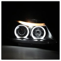 Kies-Motorsports SPYDER Spyder BMW E90 3-Series 06-08 Projector LED Halo Amber Reflctr Rplc Bulb Blk PRO-YD-BMWE9005-AM-BK