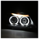 Kies-Motorsports SPYDER Spyder BMW E90 3-Series 06-08 Projector LED Halo Amber Reflctr Rplc Bulb Blk PRO-YD-BMWE9005-AM-BK