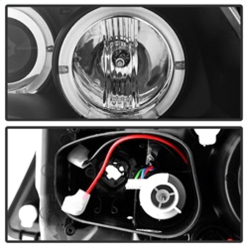 Kies-Motorsports SPYDER Spyder BMW E90 3-Series 06-08 Projector LED Halo Amber Reflctr Rplc Bulb Blk PRO-YD-BMWE9005-AM-BK