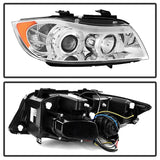Kies-Motorsports SPYDER Spyder BMW E90 3-Series 06-08 Projector LED Halo Amber Reflctr Rplc Bulb Chrm PRO-YD-BMWE9005-AM-C