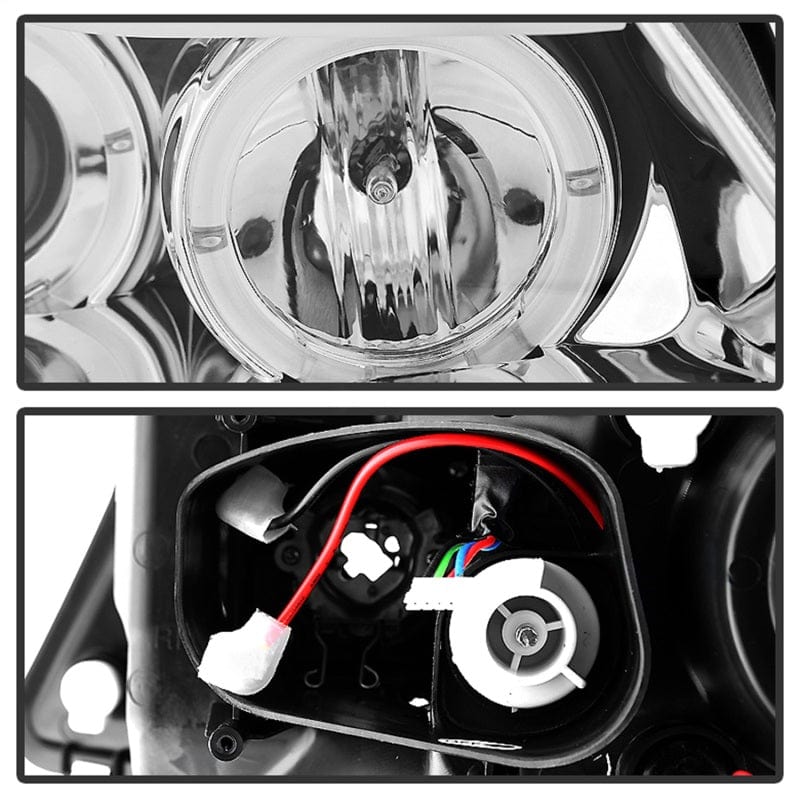 Kies-Motorsports SPYDER Spyder BMW E90 3-Series 06-08 Projector LED Halo Amber Reflctr Rplc Bulb Chrm PRO-YD-BMWE9005-AM-C